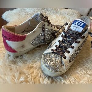 Golden Goose Superstar RARE Glitter Sneakers Sz 38